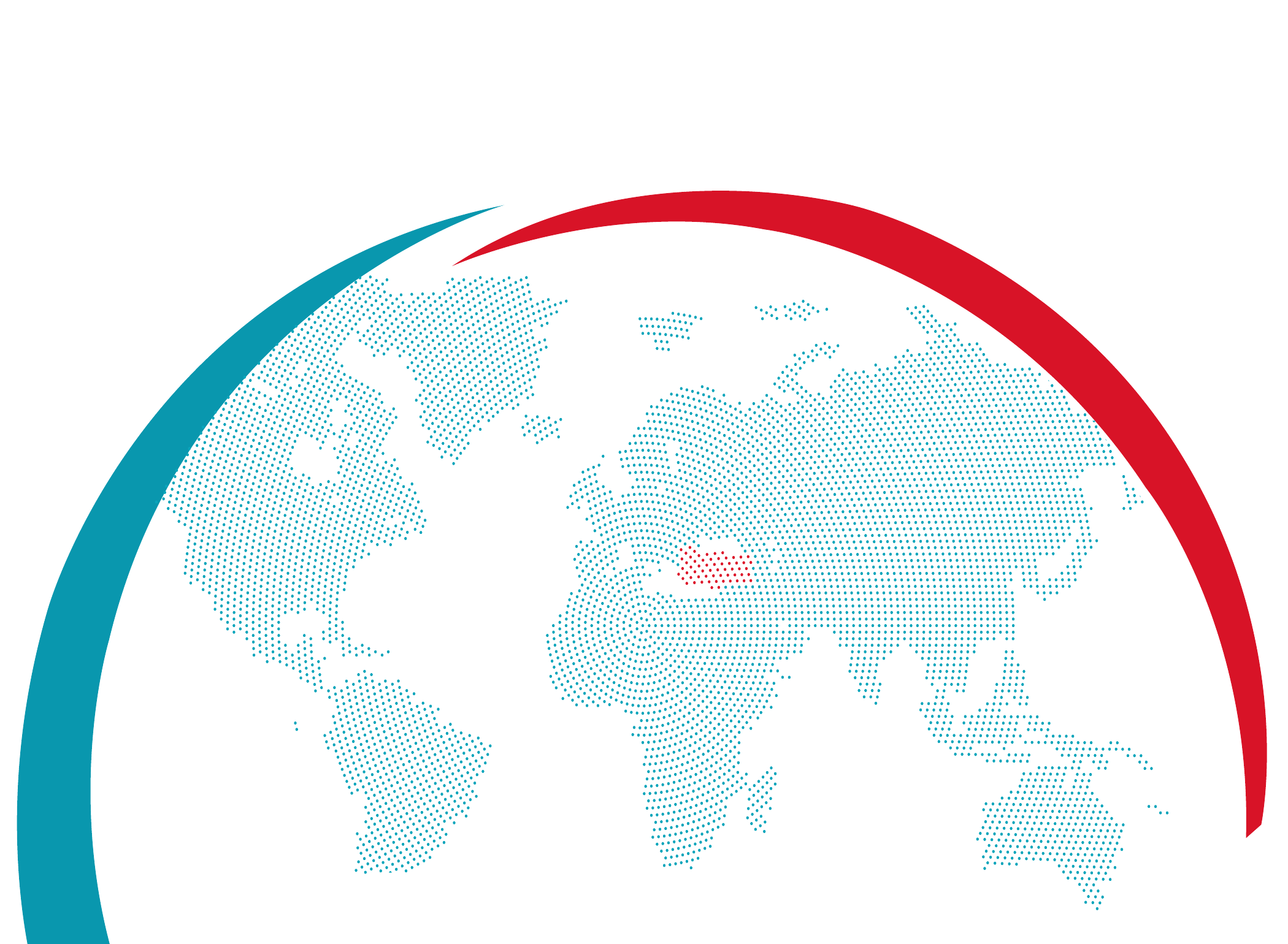 World motif representing HYK's global operating approach